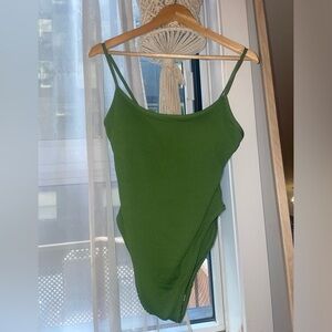 Green one-piece swimsuit H&M US size L